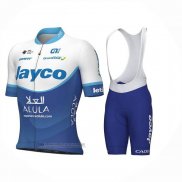 2023 Abbigliamento Ciclismo Jayco Alula Blu Bianco Manica Corta e Salopette