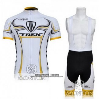 2009 Abbigliamento Ciclismo Trek Nero e Bianco Manica Corta e Salopette