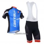 2013 Abbigliamento Ciclismo Castelli Nero e Blu Manica Corta e Salopette