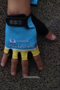 2013 Astana Guanti Corti Ciclismo Blu