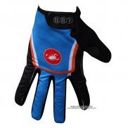 2014 Castelli Guanti Dita Lunghe Ciclismo Blu