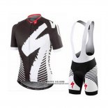 2016 Abbigliamento Ciclismo Specialized Nero e Grigio Manica Corta e Salopette