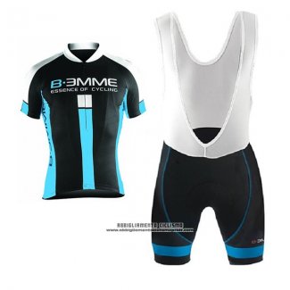 2017 Abbigliamento Ciclismo Biemme Identity Nero e Blu Manica Corta e Salopette