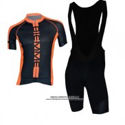 2017 Abbigliamento Ciclismo Biemme Poison Arancione Manica Corta e Salopette