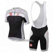 2017 Abbigliamento Ciclismo Castelli 3t Grigio e Nero Manica Corta e Salopette