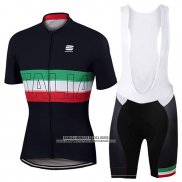 2017 Abbigliamento Ciclismo Sportful Nero Manica Corta e Salopette