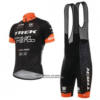 2017 Abbigliamento Ciclismo Trek Nero Manica Corta e Salopette