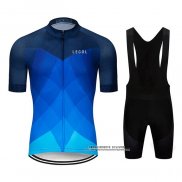 2020 Abbigliamento Ciclismo Le Col Azzurro Scuro Blu Manica Corta e Salopette