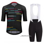 2020 Abbigliamento Ciclismo Rapha Nero Manica Corta e Salopette