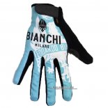 2020 Bianchi Guanti Dita Lunghe Ciclismo Blu Bianco