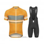 2021 Abbigliamento Ciclismo De Marchi Giallo Grigio Manica Corta e Salopette