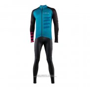 2021 Abbigliamento Ciclismo Nalini Blu Manica Lunga e Salopette QXF21-0057