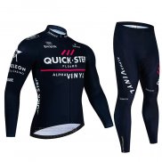 2023 Abbigliamento Ciclismo Deceuninck Quick Step Nero Manica Lunga e Salopette