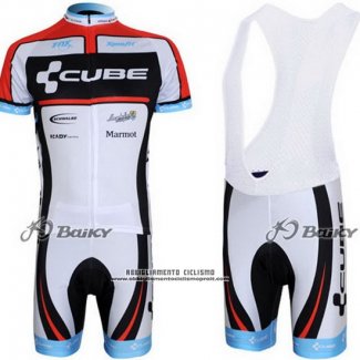 2012 Abbigliamento Ciclismo Cube Nero e Bianco Manica Corta e Salopette