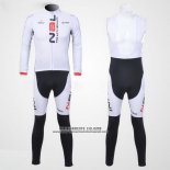 2012 Abbigliamento Ciclismo Nalini Bianco e Nero Manica Lunga e Salopette