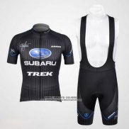 2012 Abbigliamento Ciclismo Subaru Nero Manica Corta e Salopette