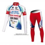 2014 Abbigliamento Ciclismo Androni Giocattoli Bianco Manica Lunga e Salopette