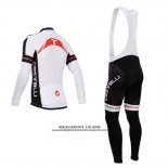 2014 Abbigliamento Ciclismo Castelli Bianco e Nero Manica Corta e Salopette