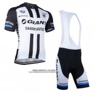 2014 Abbigliamento Ciclismo Giant Shimano Nero e Bianco Manica Corta e Salopette