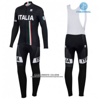 2016 Abbigliamento Ciclismo IAM Bianco e Nero Manica Lunga e Salopette