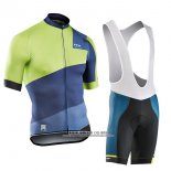 2017 Abbigliamento Ciclismo Northwave Extreme Verde e Blu Manica Corta e Salopette