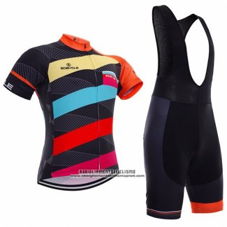 2017 Abbigliamento Ciclismo Sobycle Nero Manica Corta e Salopette