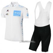 2017 Abbigliamento Ciclismo Tour de France Bianco Manica Corta e Salopette