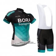 2018 Abbigliamento Ciclismo Bora Nero e Teal Manica Corta e Salopette