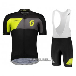 2018 Abbigliamento Ciclismo Castelli Grigio Giallo Nero Manica Corta e Salopette