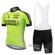 2018 Abbigliamento Ciclismo Euskadi Murias Verde Manica Corta e Salopette