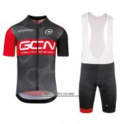 2018 Abbigliamento Ciclismo GCN Nero e Rosso Manica Corta e Salopette