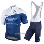 2018 Abbigliamento Ciclismo One Pro Bianco e Spento Blu Manica Corta e Salopette