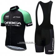 2018 Abbigliamento Ciclismo Orbea Nero e Verde Manica Corta e Salopette