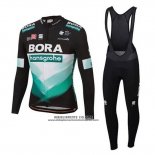 2020 Abbigliamento Ciclismo Bora-Hansgrone Blu Nero Manica Lunga e Salopette