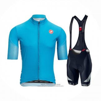 2021 Abbigliamento Ciclismo Castelli Chiaro Blu Manica Corta e Salopette