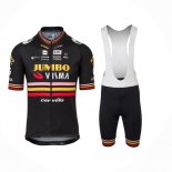 2023 Abbigliamento Ciclismo Jumbo Visma Nero Manica Corta e Salopette