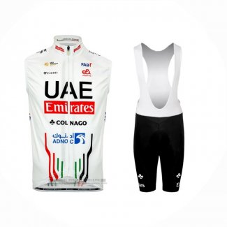 2024 Gilet Antivento UAE Bianco e Salopette