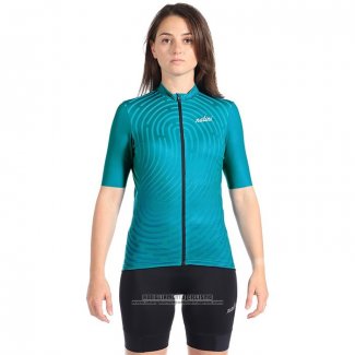 1920 Abbigliamento Ciclismo Donne Nalini Blu Manica Corta e Salopette