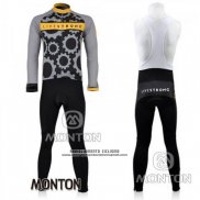 2010 Abbigliamento Ciclismo Livestrong Grigio Manica Lunga e Salopette