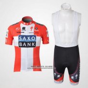 2010 Abbigliamento Ciclismo Saxo Bank Campione Danimarca Manica Corta e Salopette