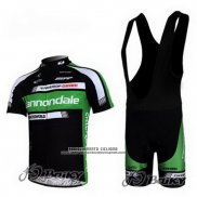 2011 Abbigliamento Ciclismo Cannondale Nero e Verde Manica Corta e Salopette