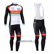 2013 Abbigliamento Ciclismo Radioshack Bianco e Nero Manica Lunga e Salopette