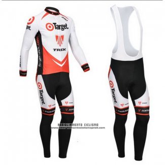 2013 Abbigliamento Ciclismo Trek Arancione e Bianco Manica Lunga e Salopette