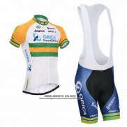 2014 Abbigliamento Ciclismo Orica GreenEDGE Campione Austria Manica Corta e Salopette