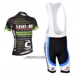 2014 Abbigliamento Ciclismo Sho Air Cannondale Nero e Verde Manica Corta e Salopette