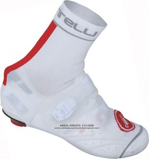 2014 Castelli Copriscarpe Ciclismo Bianco e Rosso