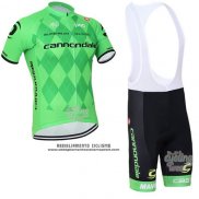 2016 Abbigliamento Ciclismo Canonodale Verde Manica Corta e Salopette