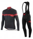 2016 Abbigliamento Ciclismo Specialized Ml Rosso e Nero Manica Lunga e Salopette