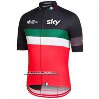 2016 Abbigliamento Ciclismo UCI Mondo Campione Lider Sky Verde Manica Corta e Salopette