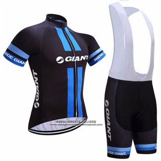 2017 Abbigliamento Ciclismo Giant Nero Manica Corta e Salopette